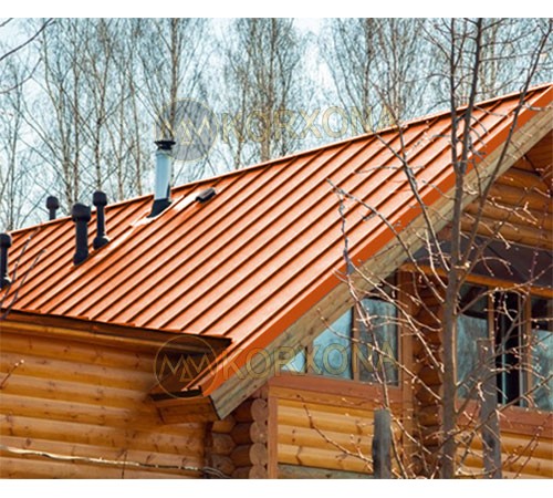 Кликфальц Line 0,45 Полиэстер RAL2004 оранжевый с пленкой на замках