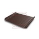 Кликфальц Pro Gofr 0,5 Satin RAL8017 шоколад с пленкой на замках