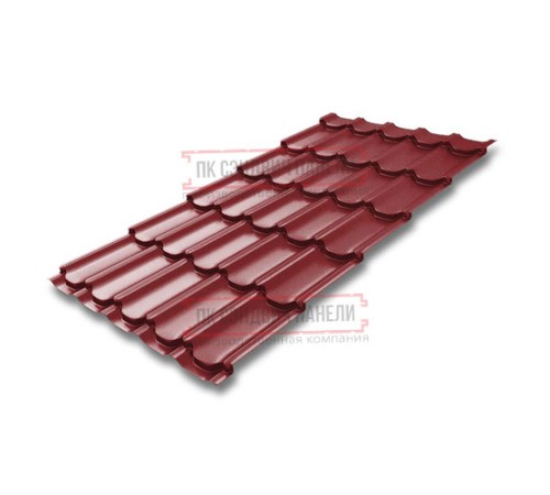 Металлочерепица Квинта плюс RAL3011 Satin-0.5