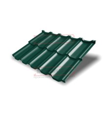 Металлочерепица модульная Квинта Uno 3D RAL6005 Velur-0,5