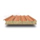 Сэндвич панели кровельные с минеральной ватой, ширина 1000 мм, толщина 10 мм, 0.5/0.5, золотой орех