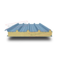 Сэндвич панели кровельные с пенополиуретаном, ширина 1200 мм, толщина 300 мм, 0.5/0.5, RAL5024