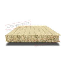 Сэндвич панели стеновые с минеральной ватой, ширина 1000 мм, толщина 10 мм, 0.5/0.5, RAL1014