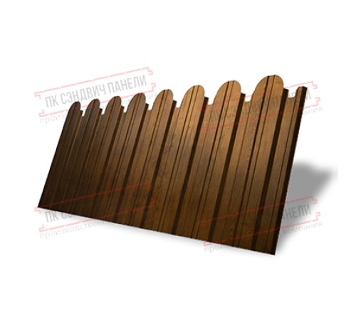 Профнастил фигурный С10 - 0,4 Окрас - Б, Print Premium Golden Wood.