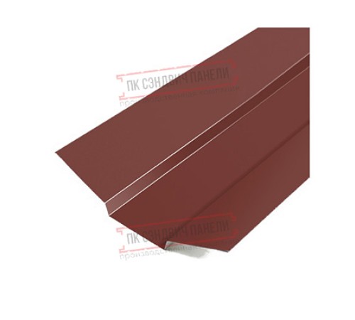 Планка ендовы верхняя 76х76х2000 Полиэстер Ral3009-0.5