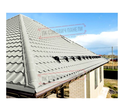 Планка конька круглого R110х2000 Norman ПЭ-9002-0.5