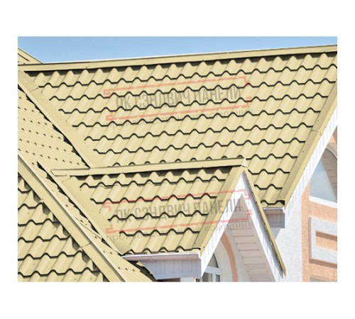 Планка конька плоского 190х190х2000 ПЭ-1014-0.45