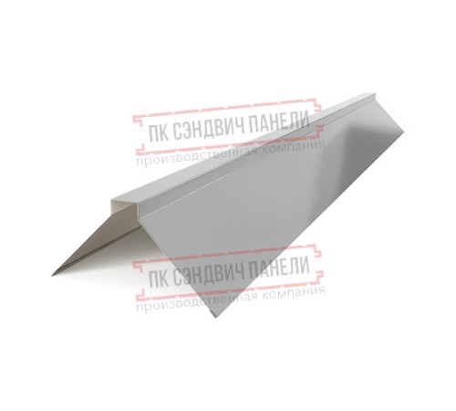 Планка конька плоского 190х190х2000 ПЭ-9006-0.45