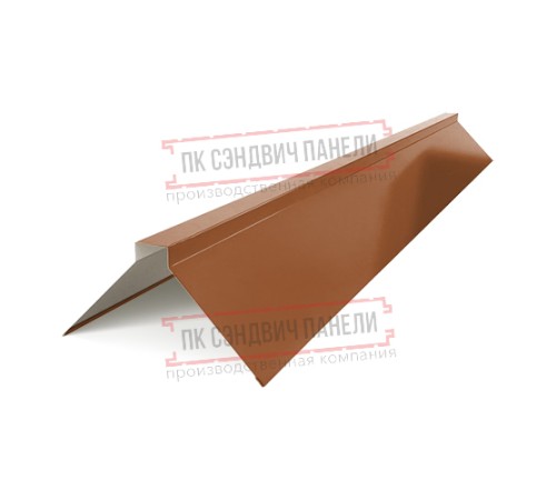 Планка конька плоского 150х150х2000 PURMAN-Argillite-0.5