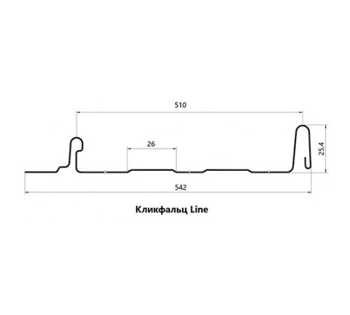 Кликфальц Line 0,5 Rooftop Matte RAL8017 шоколад с пленкой на замках