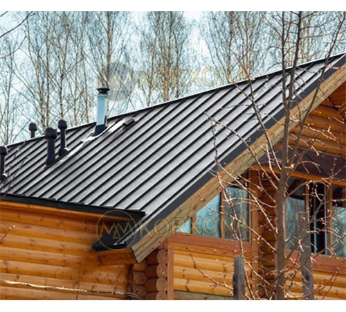Кликфальц Line 0,5 PurLite Мatt с пленкой RAL7024 мокрый асфальт