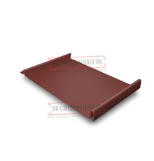 Кликфальц 0,5 Satin RAL3009 оксидно-красный с пленкой на замках