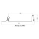 Кликфальц mini 0,45 Drap ST RAL8017 шоколад с пленкой на замках