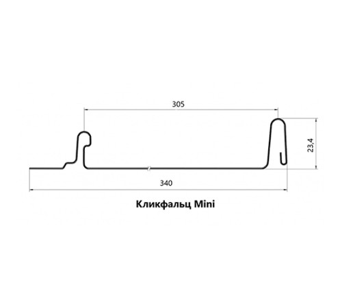 Кликфальц mini 0,5 Velur RAL8004 терракота с пленкой на замках