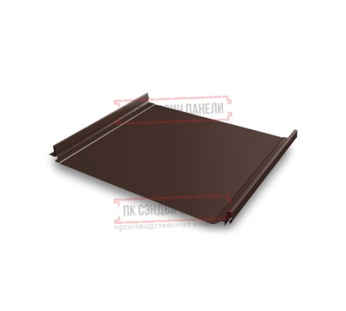 Кликфальц Pro 0,5 Rooftop Matte RAL8017 шоколад с пленкой на замках