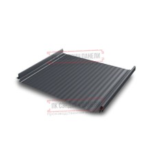 Кликфальц Pro Gofr 0,5 PurPro Matt 275 RAL7024 мокрый асфальт с пленкой на замках