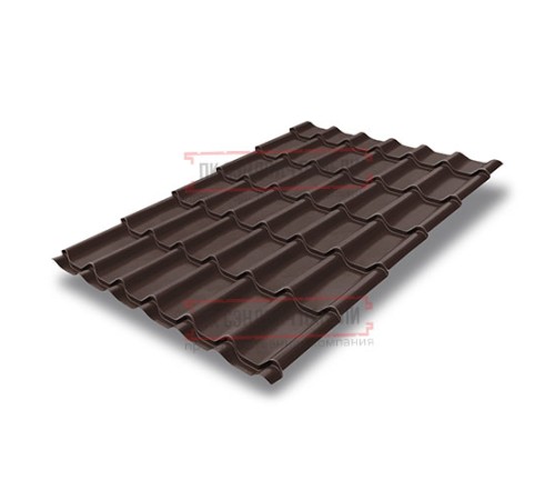 Металлочерепица Классик RAL8017 Quarzit PRO Matt-0,5