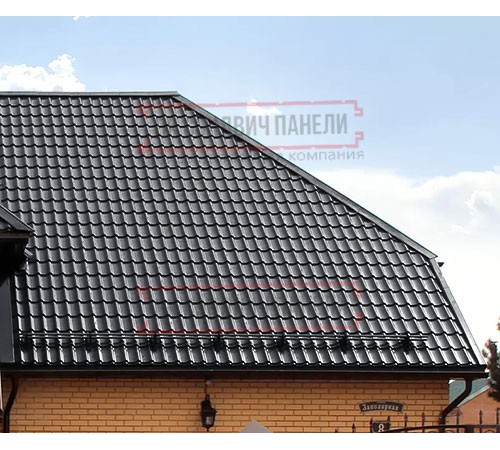 Металлочерепица Классик RAL7024 Quarzit lite-0,5