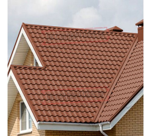 Металлочерепица Кредо RAL8004 Satin-0,5