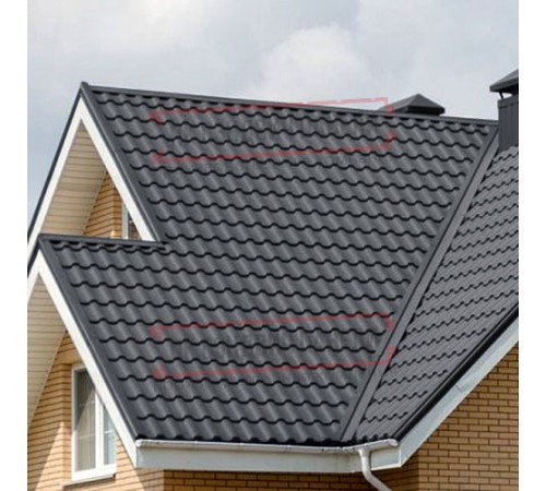 Металлочерепица Кредо RAL7024 Rooftop Matte-0,5
