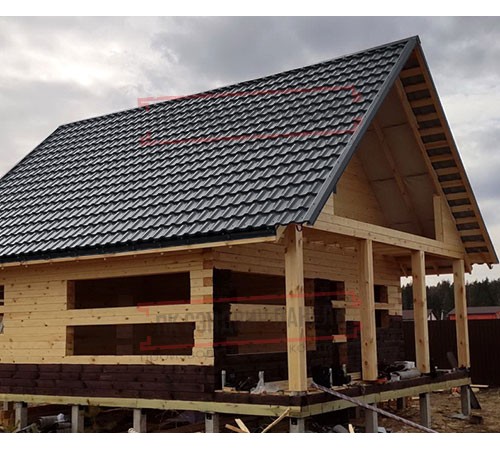 Металлочерепица Квинта плюс RAL7024 Rooftop Matte-0.5