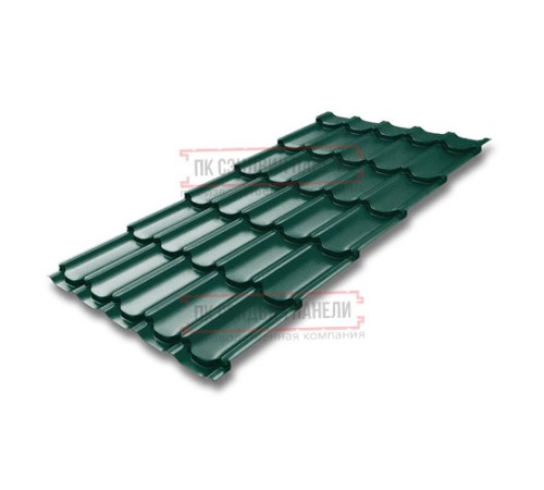 Металлочерепица Квинта плюс RAL6005 Velur-0.5