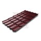 Металлочерепица Квинта плюс 3D RAL3005 Velur 20-0,5
