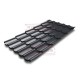 Металлочерепица Квинта плюс 3D RAL7024 Quarzit lite-0,5