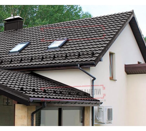 Металлочерепица Квинта плюс 3D RR32 Quarzit-0,5