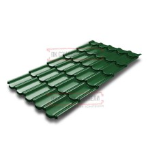 Металлочерепица Квинта плюс 3D RAL6002 Полиэстер-0,45