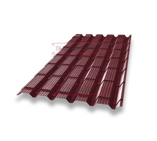 Металлочерепица Монкатта RAL3005 Velur-0,5