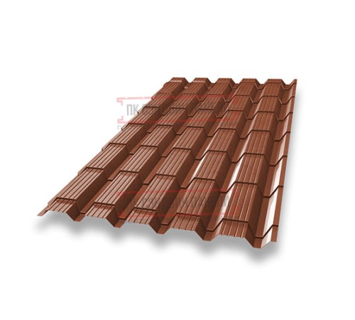Металлочерепица Монкатта RAL8004 Satin-0,5