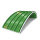 Сэндвич-панели арочные с пенополистиролом, ширина 1200 мм, толщина 100 мм, 0.5/0.5, RAL6018