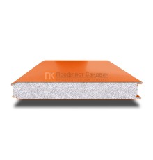 Сэндвич панели гладкие с пенополистиролом, ширина 1200 мм, толщина 60 мм, 0.5/0.5, RAL2004