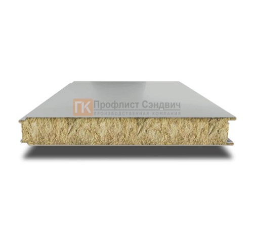 Сэндвич панели гладкие с минеральной ватой, ширина 1200 мм, толщина 60 мм, 0.5/0.5, RAL9006
