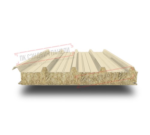 Сэндвич панели кровельные с минеральной ватой, ширина 1200 мм, толщина 150 мм, 0.5/0.5, RAL 1015
