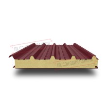 Сэндвич панели кровельные с пенополиизоциануратом, ширина 1200 мм, толщина 40 мм, 0.5/0.5, RAL3005
