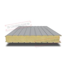 Сэндвич панели стеновые с пенополиуретаном, ширина 1000 мм, толщина 300 мм, 0.5/0.5, RAL7004