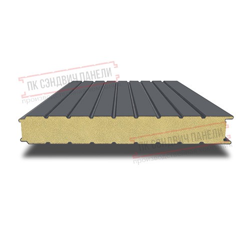 Сэндвич панели стеновые с пенополиуретаном, ширина 1200 мм, толщина 140 мм, 0.5/0.5, RAL7024
