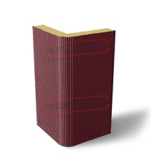 Угловая сэндвич-панель вертикальная из пенополиуретана, 0.5/0.5, ширина 1200 мм, толщина 50 мм, RAL3005