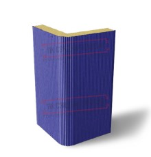 Угловая сэндвич-панель вертикальная из пенополиизоцианурата, 0.5/0.5, ширина 1000 мм, толщина 20 мм, RAL5002