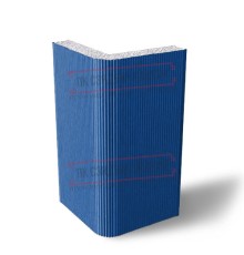 Угловая сэндвич-панель вертикальная из пенополистирола, 0.5/0.5, ширина 1200 мм, толщина 10 мм, RAL5005