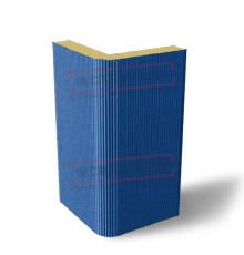 Угловая сэндвич-панель вертикальная из пенополиуретана, 0.5/0.5, ширина 1200 мм, толщина 50 мм, RAL5005