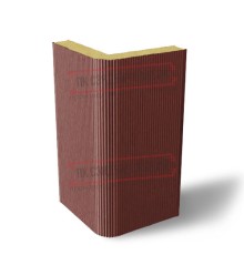 Угловая сэндвич-панель вертикальная из пенополиизоцианурата, 0.5/0.5, ширина 1000 мм, толщина 20 мм, RAL3009