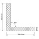 Горизонтальная угловая сэндвич-панель из минеральной ваты, ширина 1000мм, толщина 30мм, 0.5/0.5, RAL2004