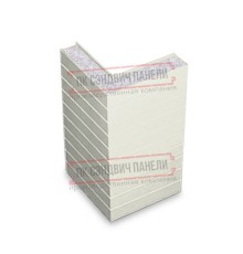 Горизонтальная угловая сэндвич-панель из пенополистирола, ширина 1200мм, толщина 80мм, 0.5/0.5, RAL9003