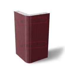 Угловая сэндвич-панель вертикальная из пенополистирола, 0.5/0.5, ширина 1200 мм, толщина 250 мм, RAL3005