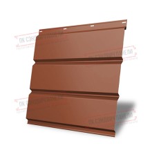 Софит металлический без перфорации 0,45 PE с пленкой RAL 8004 терракота