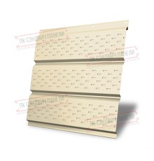 Софит металлический полная перфорация 0,5 Satin с пленкой RAL 1015 светлая слоновая кость