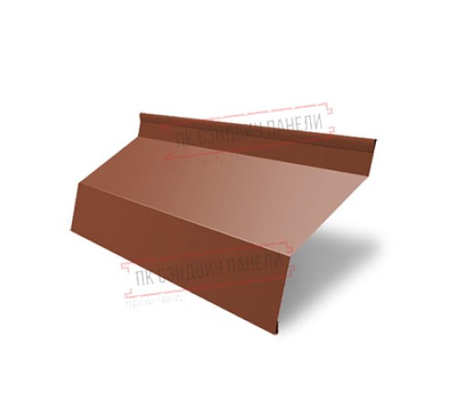 Ламель жалюзи Milan 0,5 Satin с пленкой RAL 8004 терракота